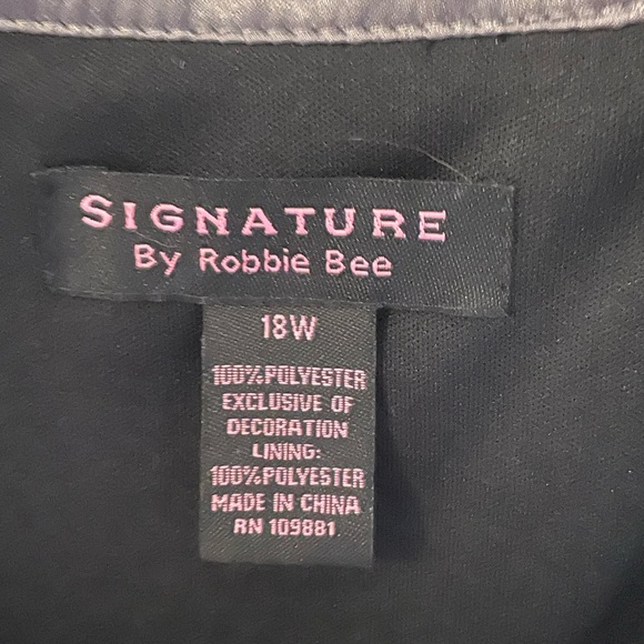 Robbie Bee Signature Black and Gray Dress 18W - Picture 2 of 5